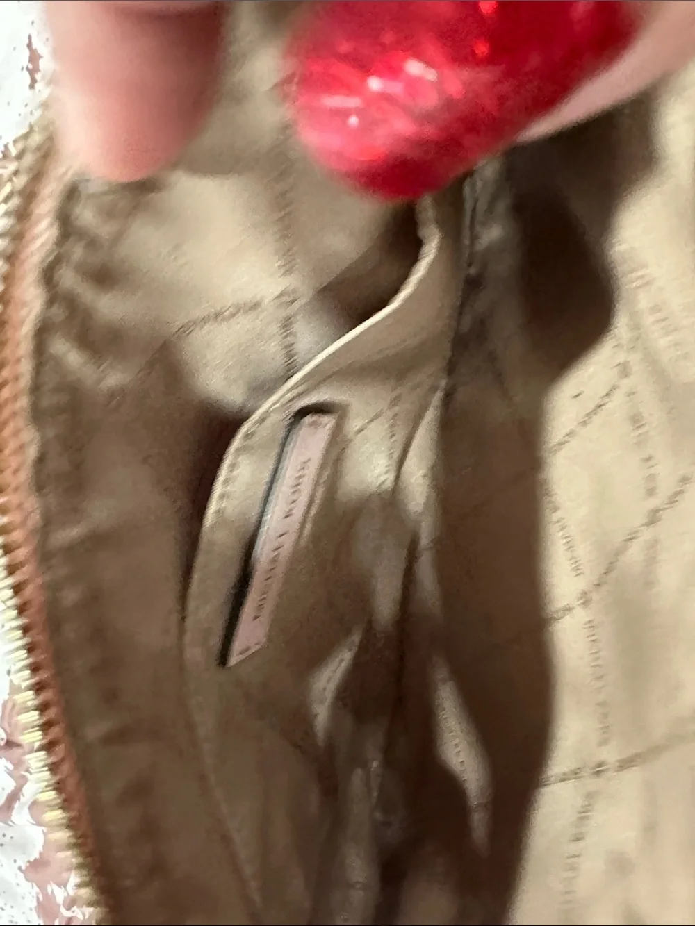 Michael Kors Crossbody with Pale Pink Trim Gold Hardware